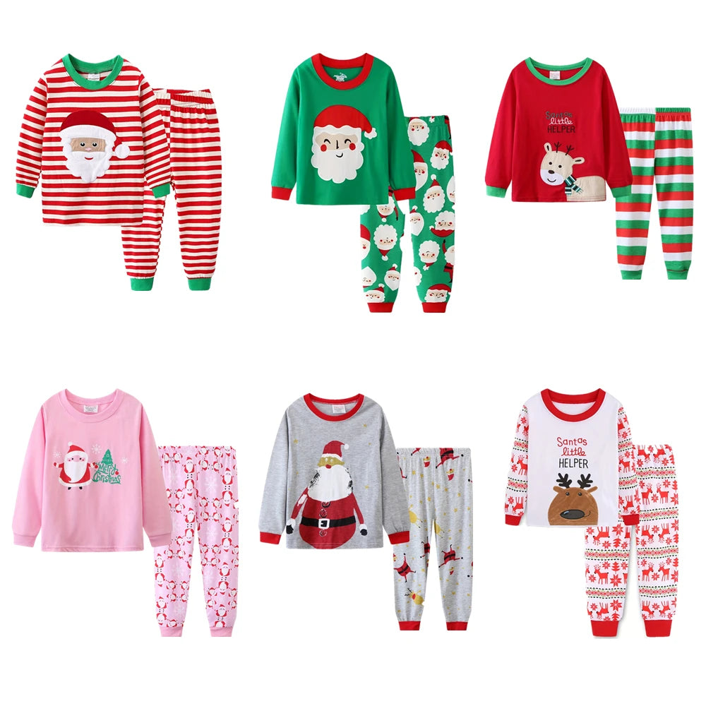 Kids Pajamas Cartoon Christmas 2PCS