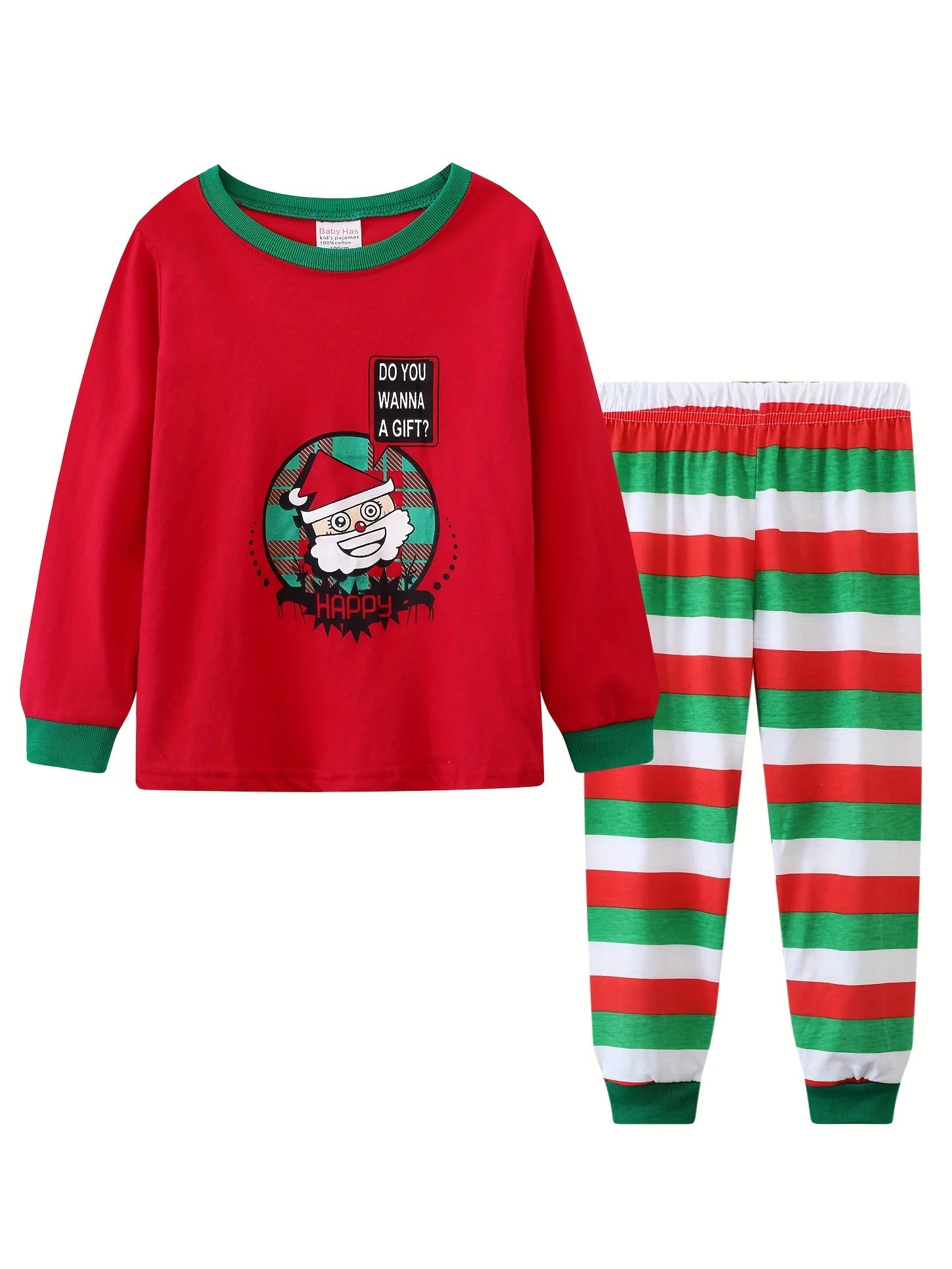 Kids Pajamas Cartoon Christmas 2PCS