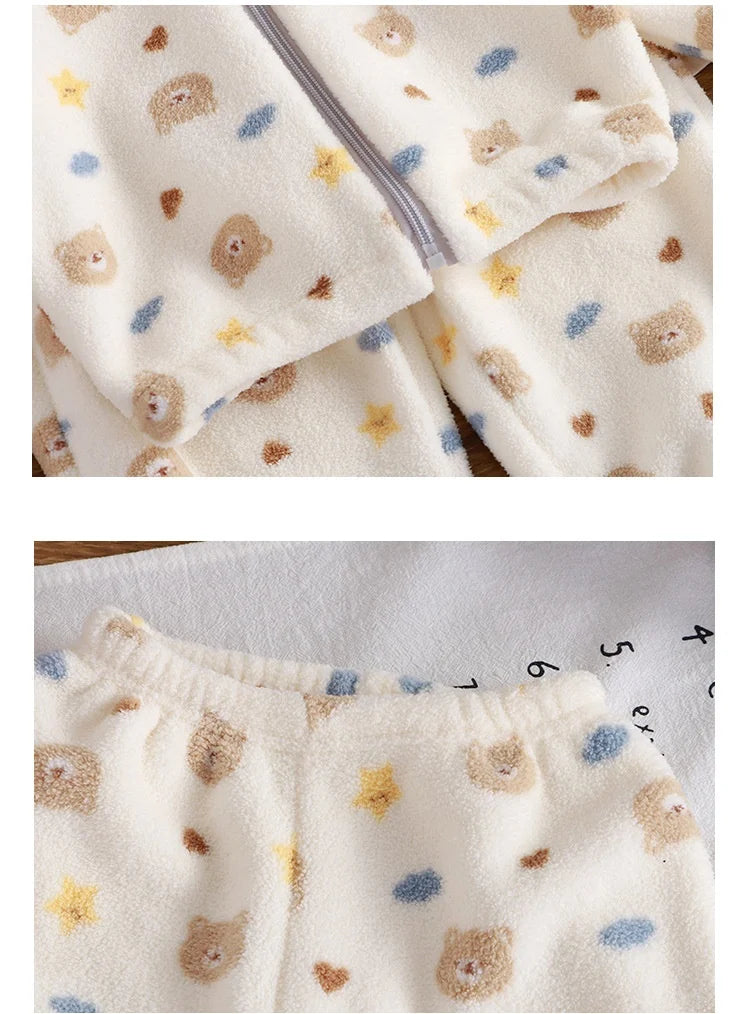 Thick Fleece Zip-Up Set